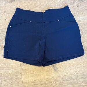INC International Concepts Navy High-Waist Stretch Shorts
